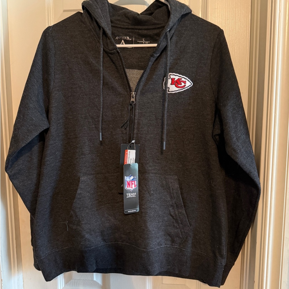 Women’s Kansas City Chiefs Half Zip Hoodie with Team L